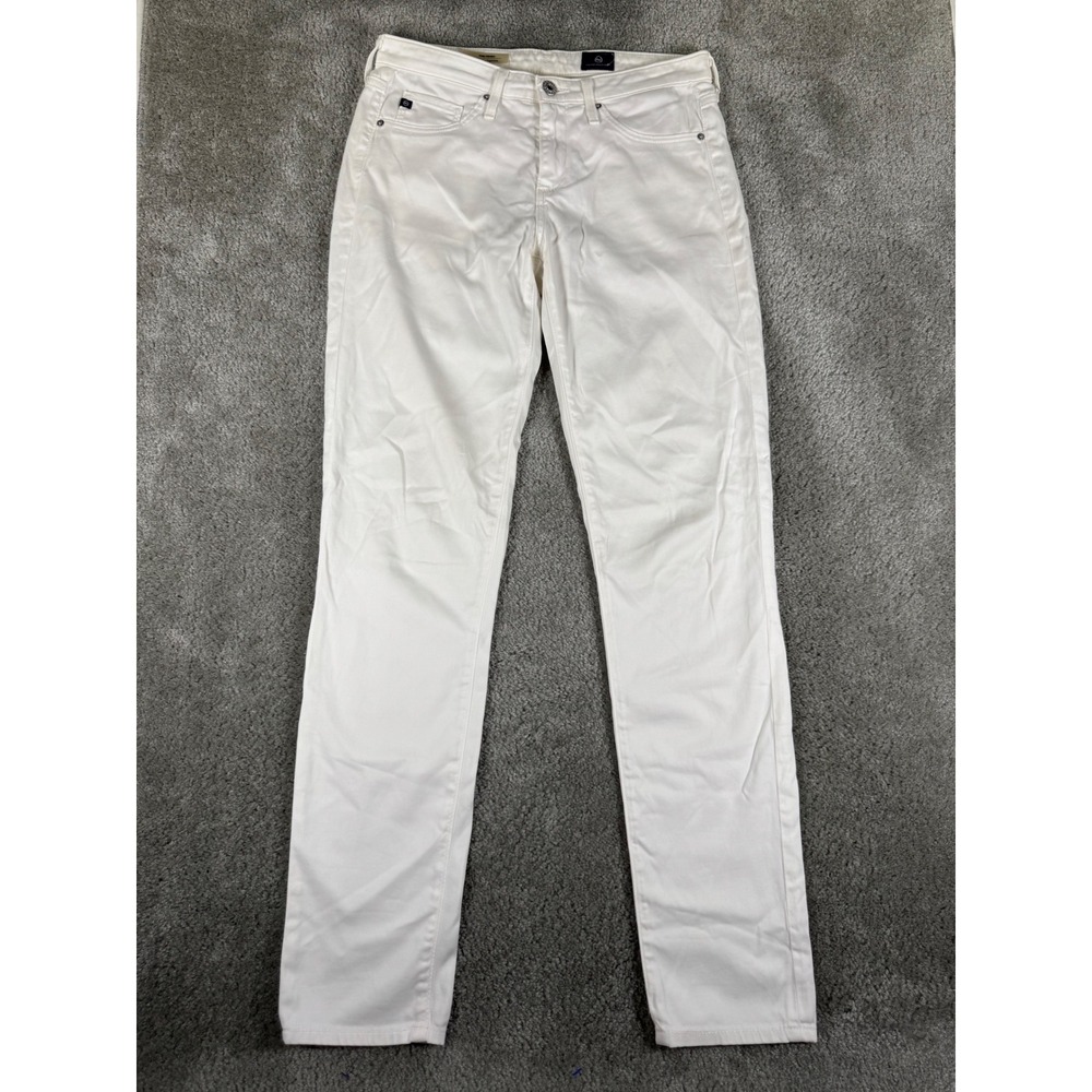AG Adriano Goldschmied The Prima Mid-Rise Cigarette Jeans White 26R BW15612